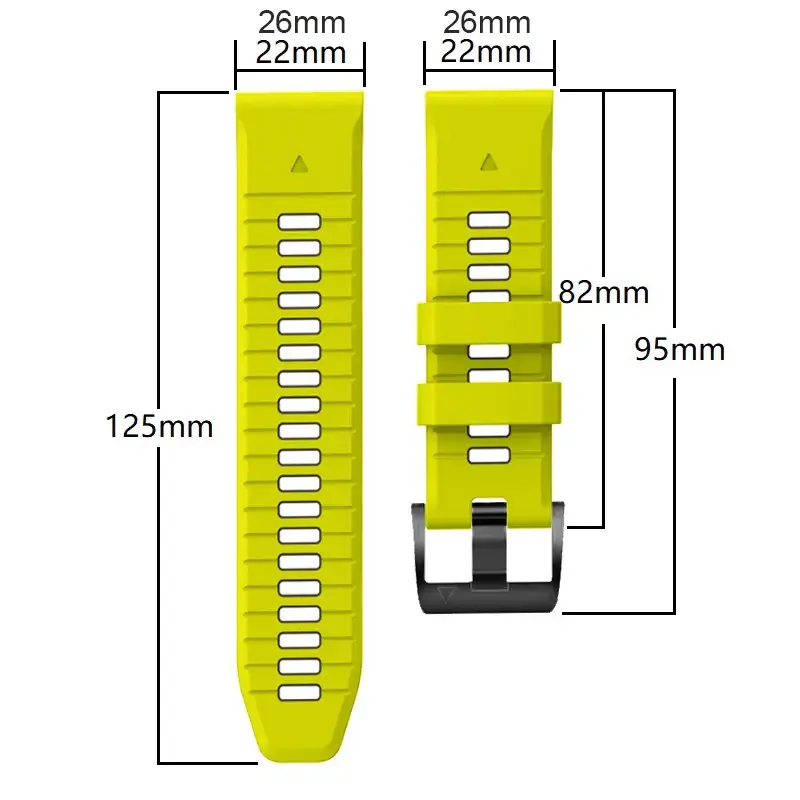 Siliconen Smartwatch Bandje Snelwissel 22mm 26mm Sportief Comfortabel Polsband voor Dagelijks Actief Gebruik | Sansoti