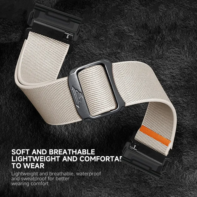 Nylon Smartwatch Bandje 22-26mm Militair Design Verstelbaar Unisex Polsband Sportief Universeel Compatibel | Sansoti