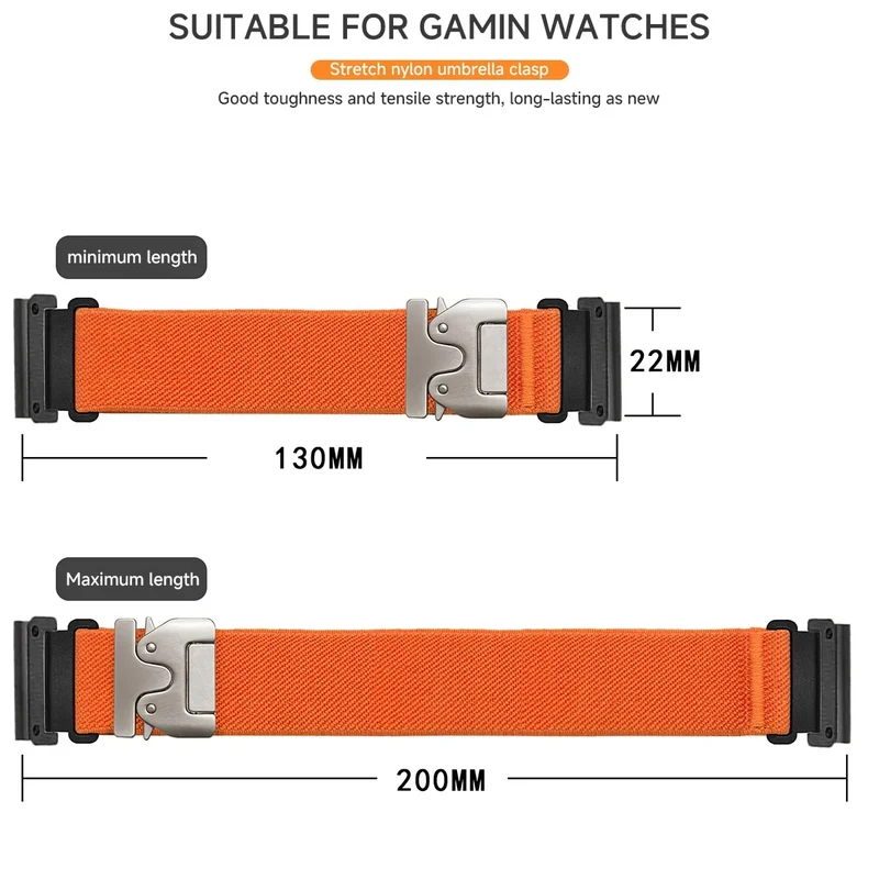 Nylon Smartwatch Bandje 22-26mm Militair Design Verstelbaar Unisex Polsband Sportief Universeel Compatibel | Sansoti