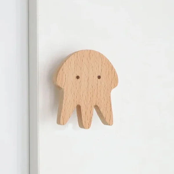 Wandhaken Hout Dieren Zelfklevend Kinderkamer Kapstokhaak Scandinavisch Design Kapstokhaakjes Muur Decoratie | Sansoti
