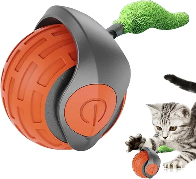 Interactieve Kattenspeelbal met Bewegingssensor en Veer – Autonoom Speelgoed | Sansoti
