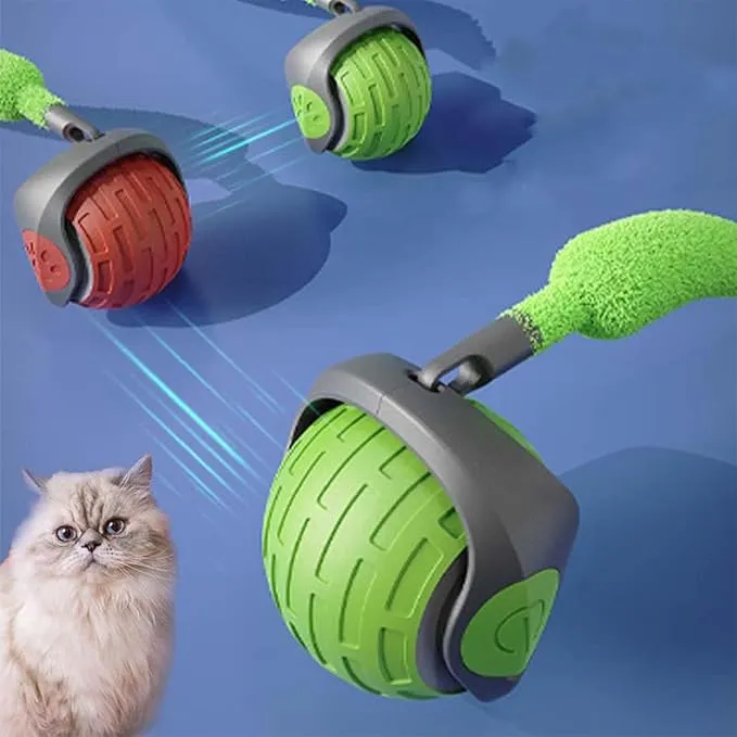 Interactieve Kattenspeelbal met Bewegingssensor en Veer – Autonoom Speelgoed | Sansoti