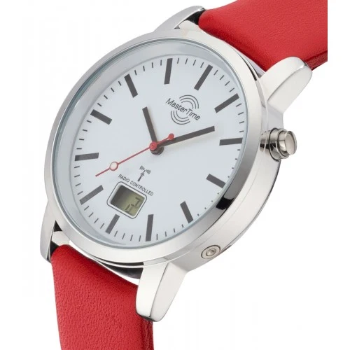 Master Time MTGA-10917-11L Herren Funkarmbanduhr Rot • Mineralglas • Ewiger Kalender