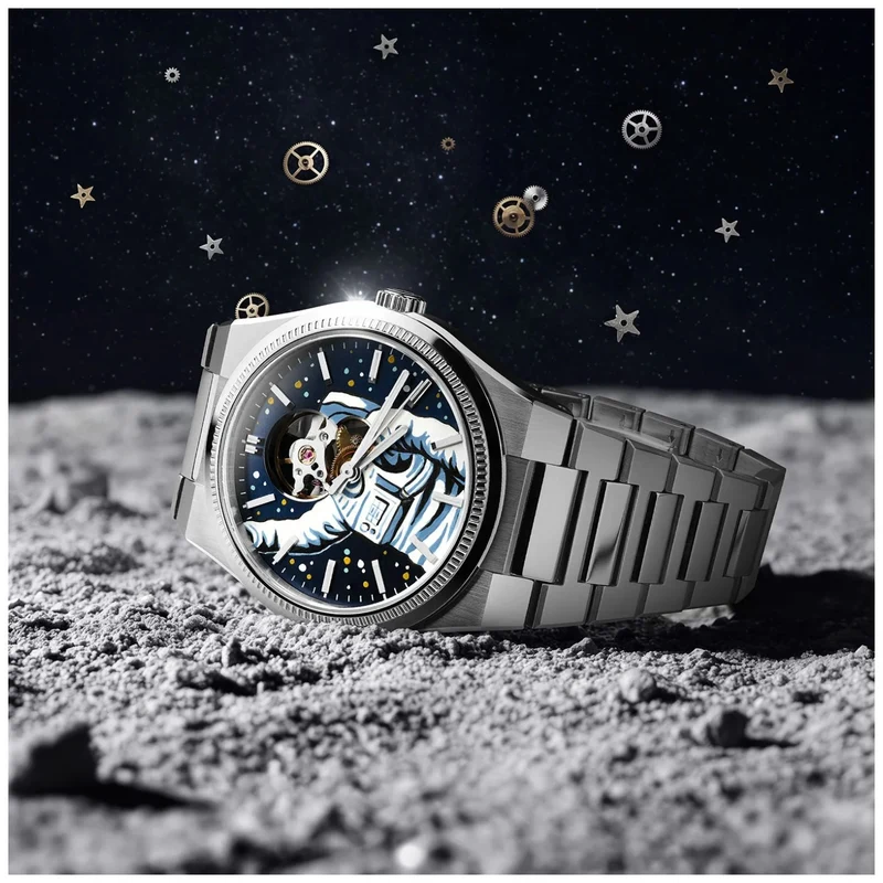 Festina x IFL Watches Astronaut F20053/2S Herren Armbanduhr • Handbemaltes Zifferblatt • Swiss Automatic