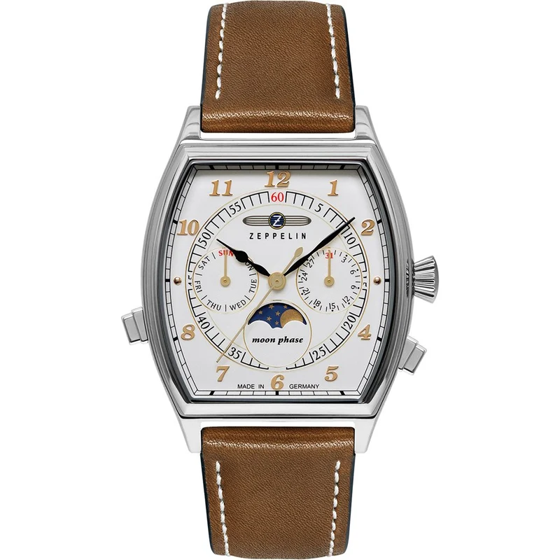Zeppelin Metropolis 8336-1 Damen Armbanduhr • Mondphasenanzeige • Kalbsleder-Armband