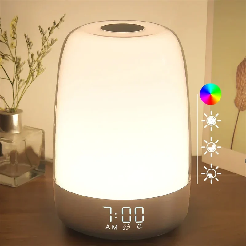Aufwachlicht Lampe mit digitalem Wecker