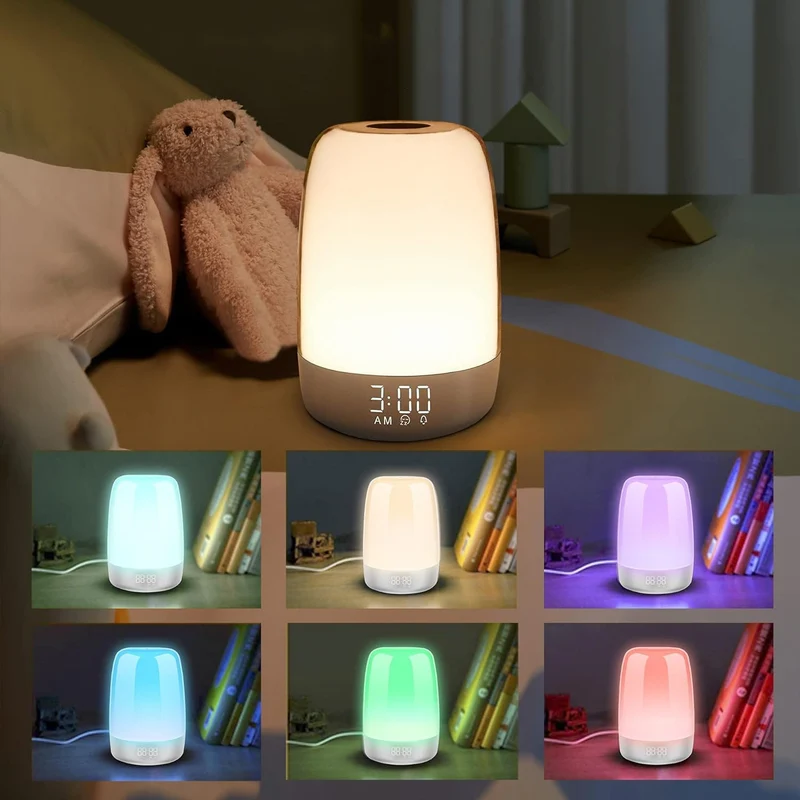 Aufwachlicht Lampe mit digitalem Wecker