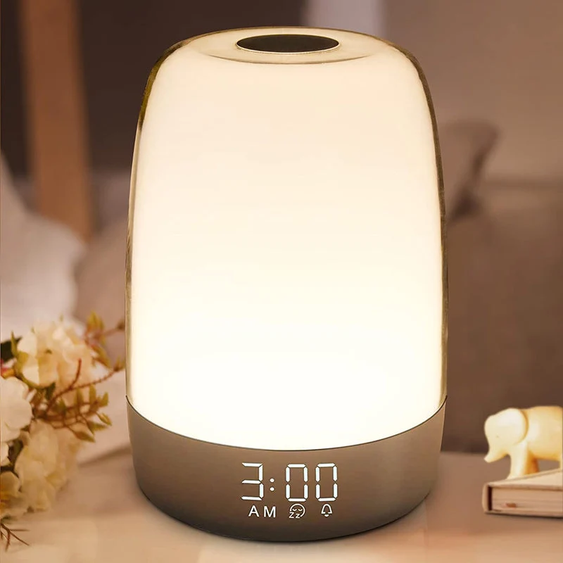 Aufwachlicht Lampe mit digitalem Wecker