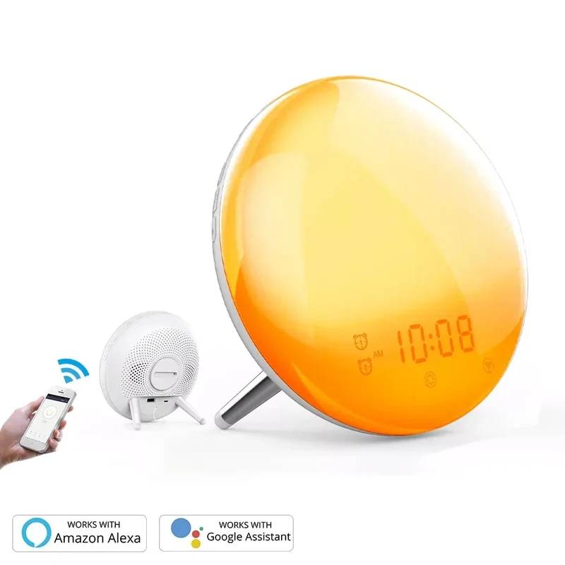 Sonnenaufgangs Wecker mit praktischem USB-Anschluss