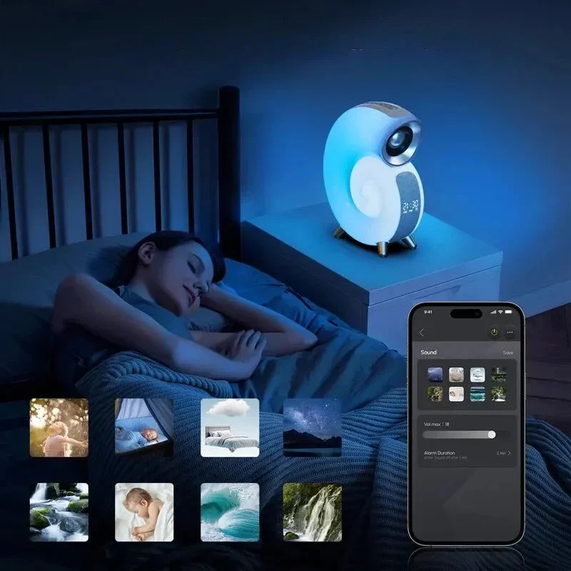 Lichtwecker mit Bluetooth im Schnecken-Design