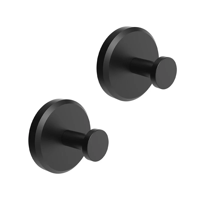 Handdoekhaak Zelfklevend Zonder Boren – Roestvrij Staal – Zwart, Zilver, Goud – 5,5×5,5×5,6 cm | Sansoti