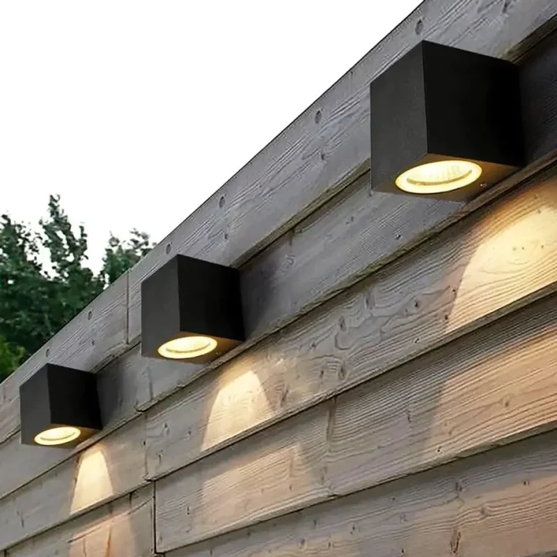 LED Buitenwandlamp Aluminium Vierkant Waterdicht IP65 Modern Design Tuinverlichting Portiekverlichting | Sansoti