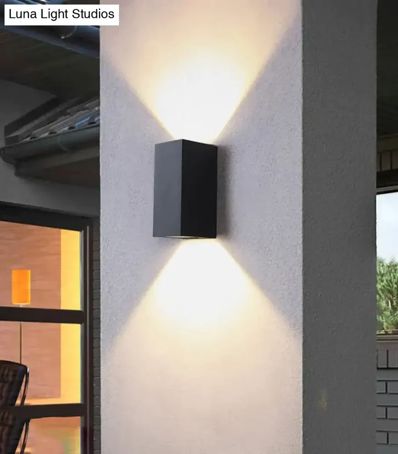 LED Buitenwandlamp Aluminium Vierkant Waterdicht IP65 Modern Design Tuinverlichting Portiekverlichting | Sansoti