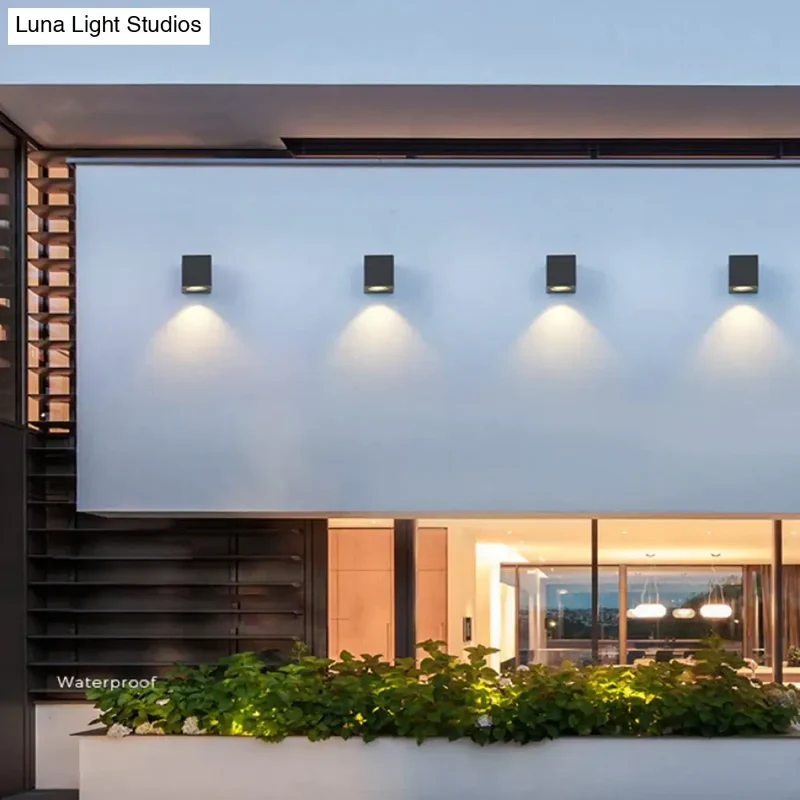 LED Buitenwandlamp Aluminium Vierkant Waterdicht IP65 Modern Design Tuinverlichting Portiekverlichting | Sansoti