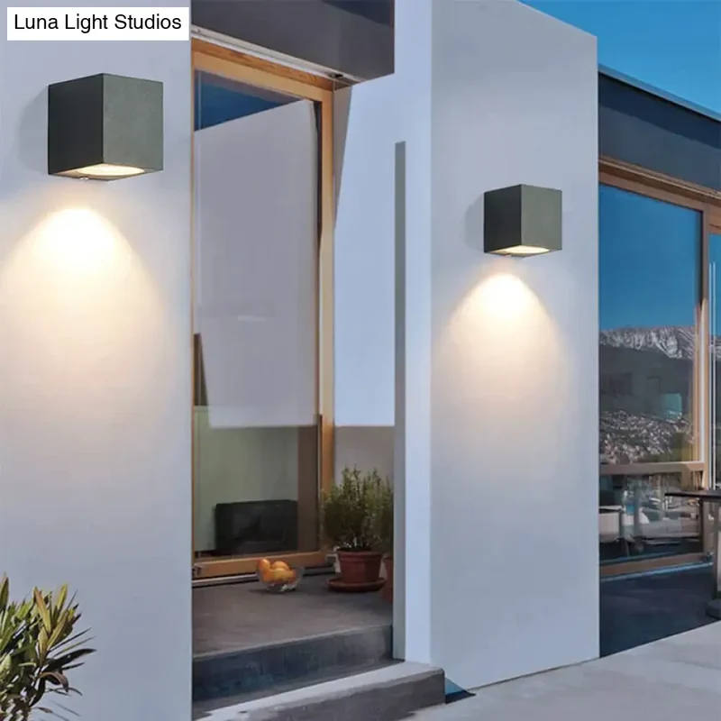 LED Buitenwandlamp Aluminium Vierkant Waterdicht IP65 Modern Design Tuinverlichting Portiekverlichting | Sansoti