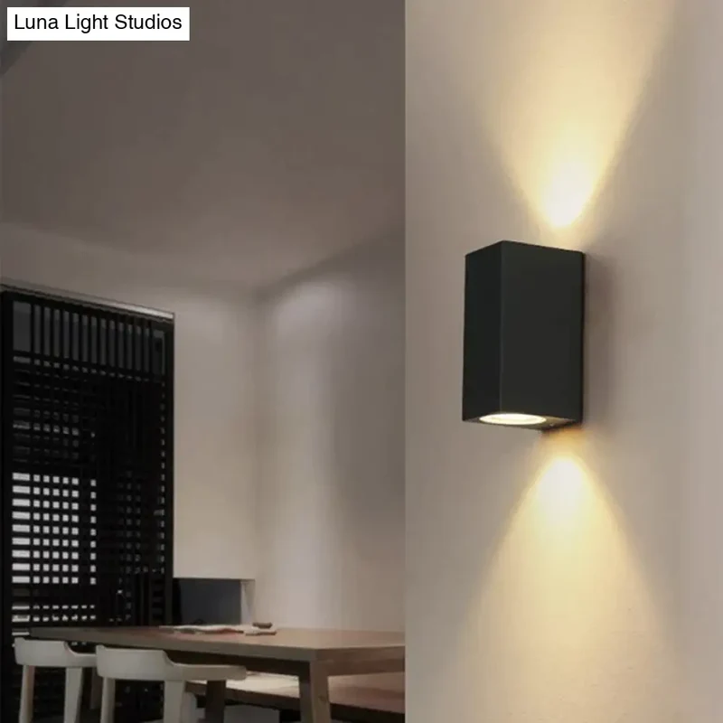 LED Buitenwandlamp Aluminium Vierkant Waterdicht IP65 Modern Design Tuinverlichting Portiekverlichting | Sansoti