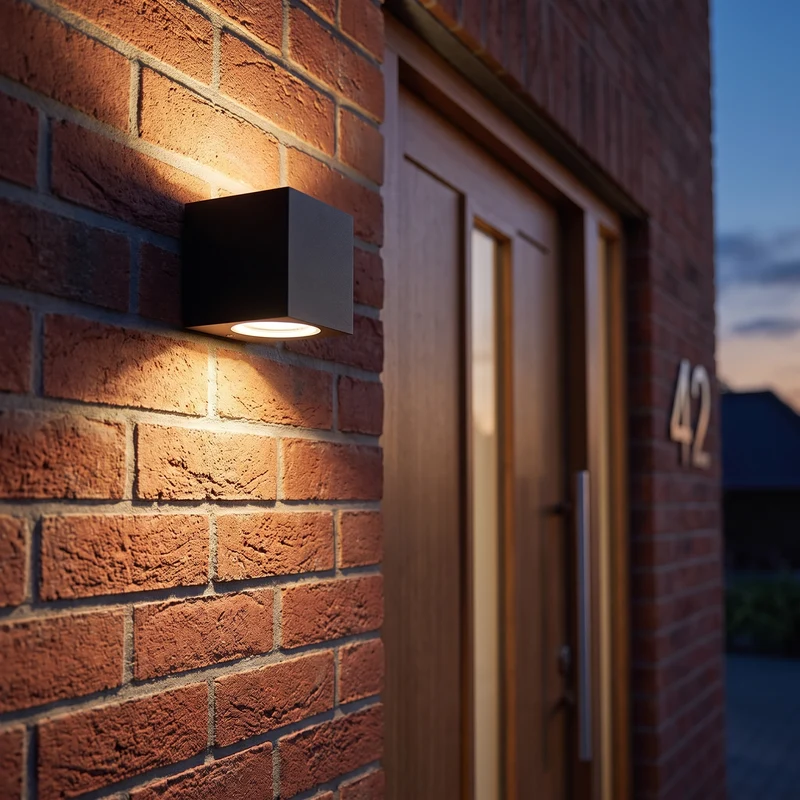 Buitenlamp Voordeur LED Aluminium IP65 Waterdicht 3W of 6W Vierkant of Rond Zwart Grijs Warm of Koel Wit | Sansoti