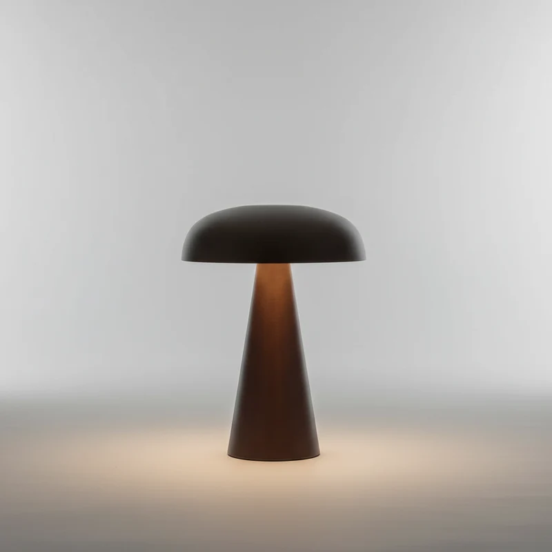 Tafellamp Paddenstoel Metaal Goud Draadloos Oplaadbaar Dimbaar 3000K Woonkamer Slaapkamer Bureaulamp Touch Sfeerverlichting | Sansoti