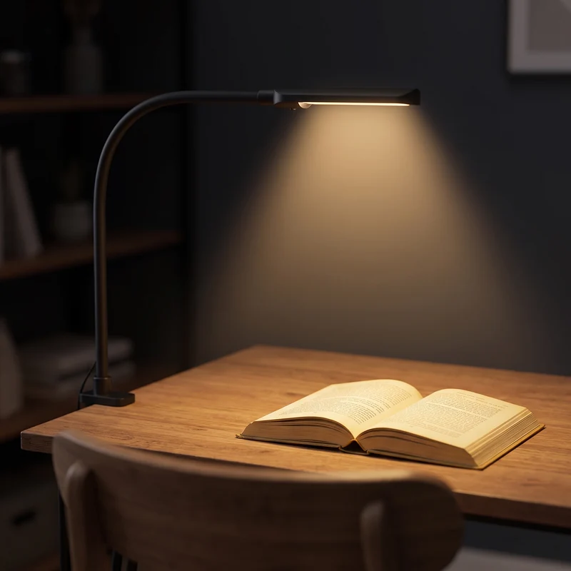 Bureaulamp Dimbaar 3 Lichtkleuren 2700K tot 6500K LED 18W 1200 Lumen Zwanenhals Klem Zwart Kabel 205 cm | Sansoti