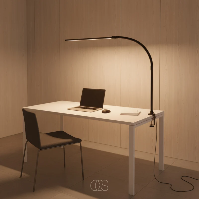 Bureaulamp Dimbaar LED 3 Lichtkleuren Zwanenhals Klem Oogvriendelijk Thuiskantoor Modern | Sansoti