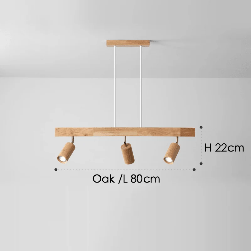 Houten Plafondspot Massief Hout Verstelbaar Wit Eik Noten Woonkamer Slaapkamer Opbouwspot Railspot Scandinavisch Japandi | Sansoti