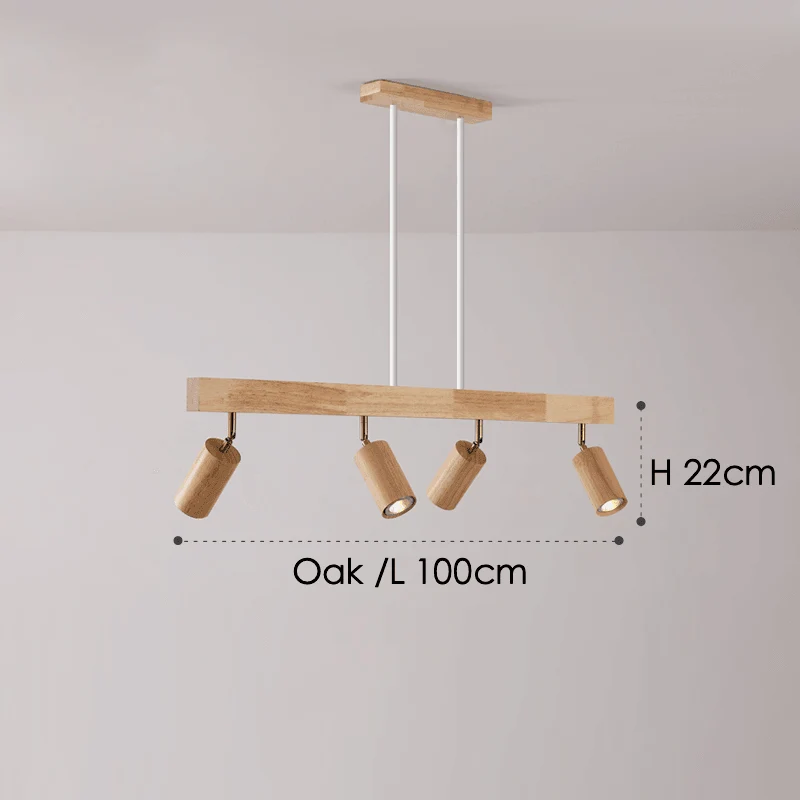 Houten Plafondspot Massief Hout Verstelbaar Wit Eik Noten Woonkamer Slaapkamer Opbouwspot Railspot Scandinavisch Japandi | Sansoti