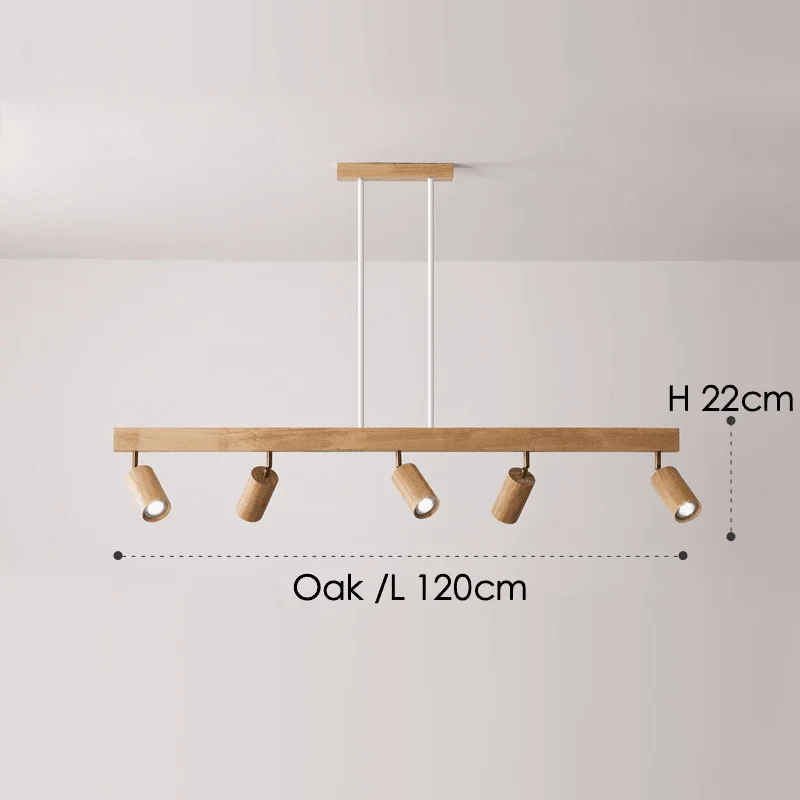 Houten Plafondspot Massief Hout Verstelbaar Wit Eik Noten Woonkamer Slaapkamer Opbouwspot Railspot Scandinavisch Japandi | Sansoti