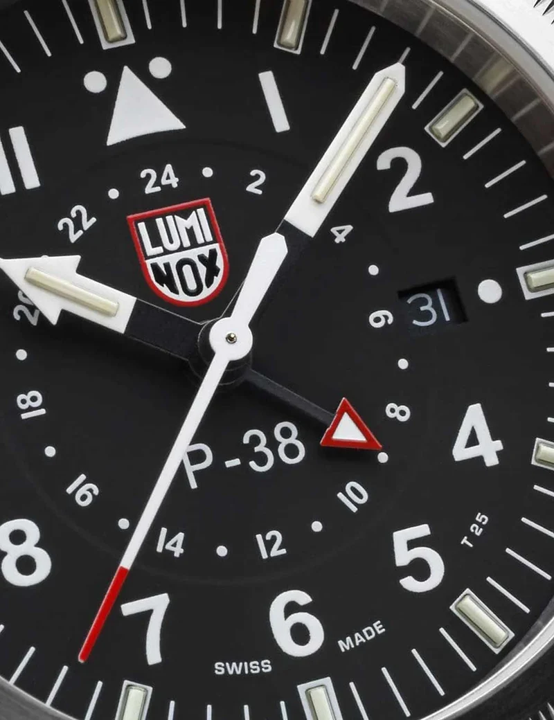 Luminox P-38 Lightning XA.9522 Herren Armbanduhr Schwarz • Saphirglas • GMT-Funktion