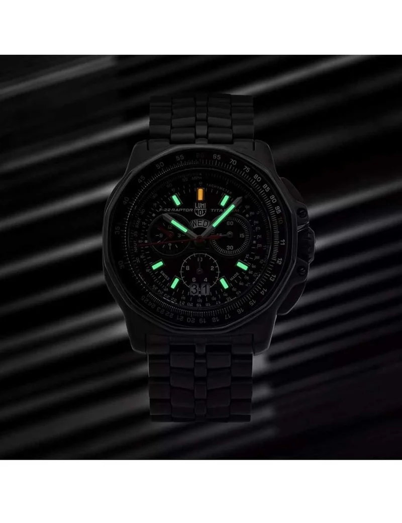 Luminox F-22 Raptor XA.9272 Herren Armbanduhr Schwarz • Titangehäuse • Saphirglas