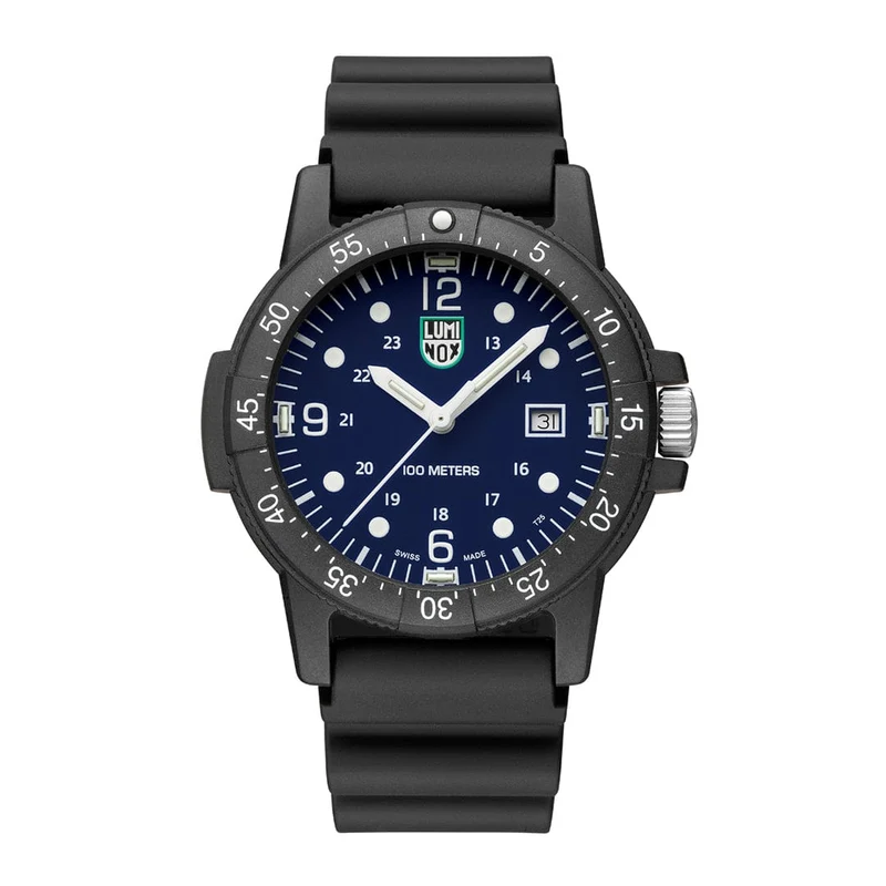 Luminox Sea Bass X2.2003 Herrenuhr Schwarz • Luminox Light Technology • Einseitig drehbare Lünette