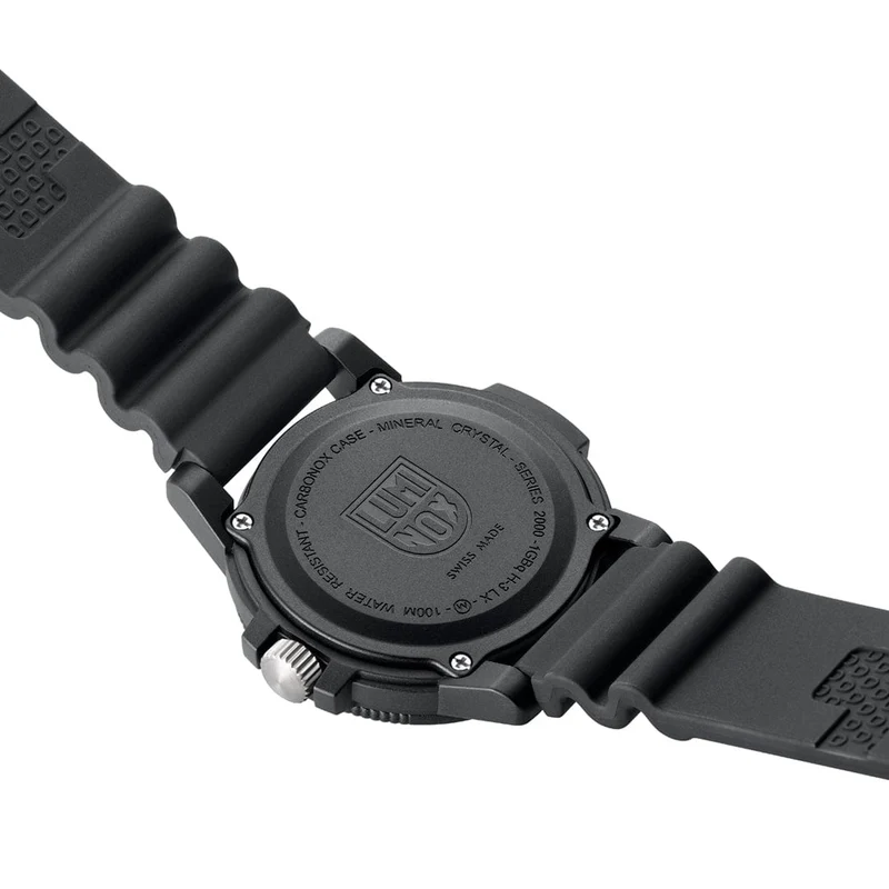 Luminox Sea Bass X2.2003 Herrenuhr Schwarz • Luminox Light Technology • Einseitig drehbare Lünette