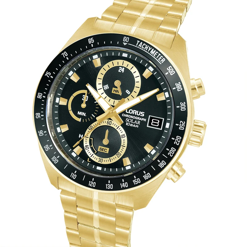 Lorus Sport RZ622AX9 Herren Armbanduhr • Solarwerk mit Chronograph • 10 bar wasserdicht