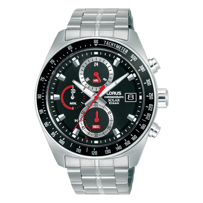 Lorus Sport RZ615AX9 Herren Armbanduhr • Solar-Chronograph • Mineralglas