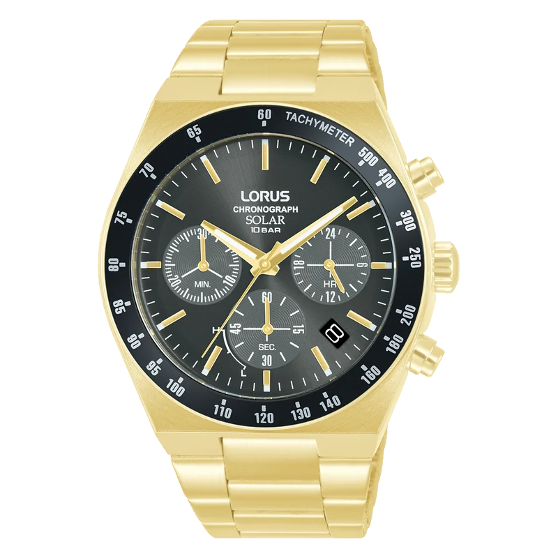 Lorus Sport RZ528AX9 Herren Armbanduhr • Solarwerk mit Chronograph • 10 bar wasserdicht