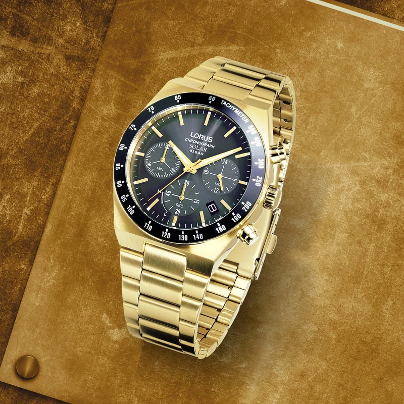 Lorus Sport RZ528AX9 Herren Armbanduhr • Solarwerk mit Chronograph • 10 bar wasserdicht