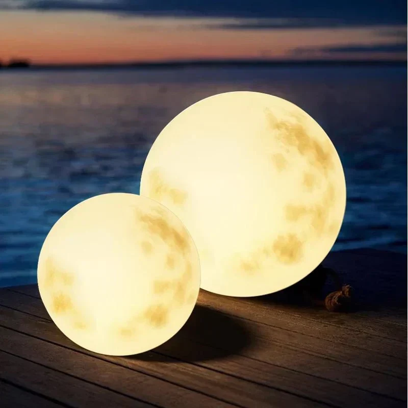 Buitenlamp Bol LED Maanlamp USB Oplaadbaar Weerbestendig 20 30 40 50 cm Warm Wit Tuin Terras Balkon Sfeerverlichting Decoratie | Sansoti