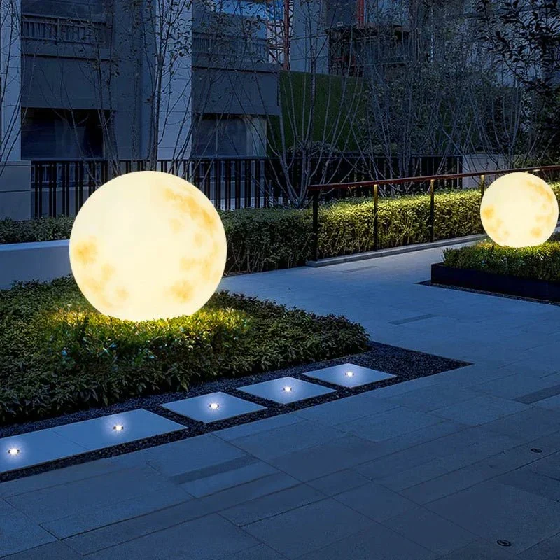 Buitenlamp Bol LED Maanlamp USB Oplaadbaar Weerbestendig 20 30 40 50 cm Warm Wit Tuin Terras Balkon Sfeerverlichting Decoratie | Sansoti