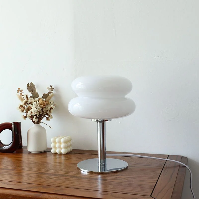 Tafellamp Glazen Ei Italiaans Designer Design LED Dimbaar Slaapkamer Woonkamer Studeerkamer Sfeerverlichting Draaiknop IJzer Glas