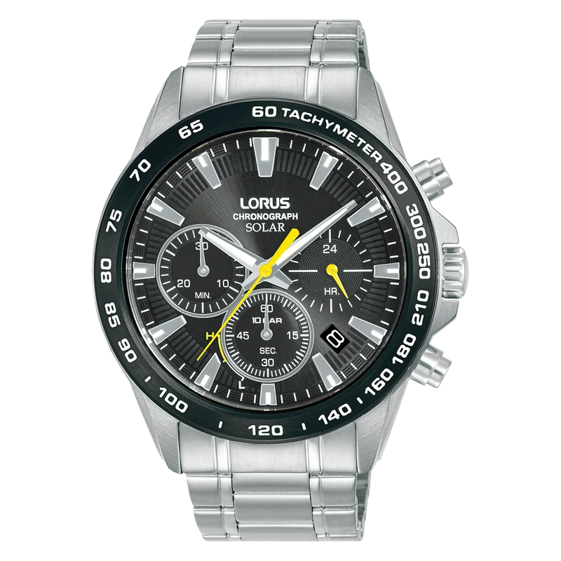 Lorus Sport RZ507AX9 Herren Armbanduhr • Solar-Chronograph • Solarwerk mit Gangreserveanzeige