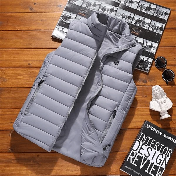 Verwarmingsvest Elektrisch Unisex Zwart 3 Warmtezones Instelbare Temperatuur Winter Outdoor Verwarmd Vest | Sansoti