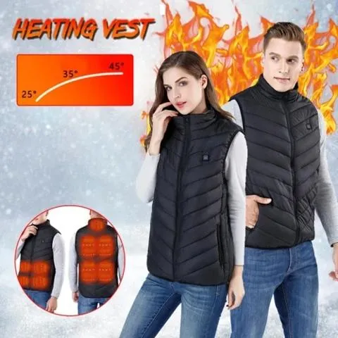 Verwarmbaar Bodywarmer Vest met Vier Warmtezones USB Verwarming Unisex Outdoor Winterkleding Thermisch | Sansoti