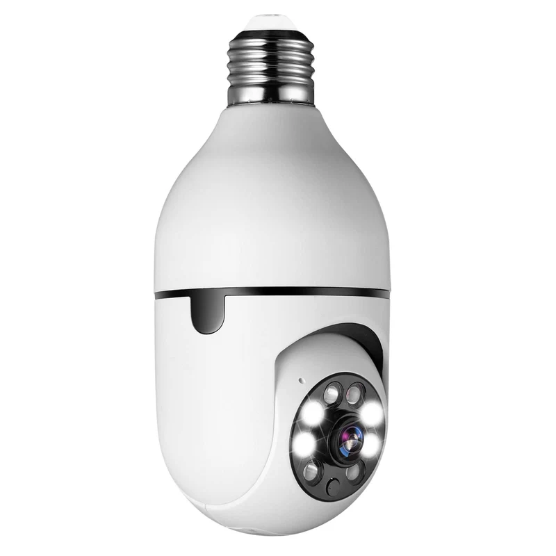 Beveiligingscamera in Ledlamp E27 met Wifi Nachtzicht en App Bediening voor Slimme Thuisbewaking Binnen | Sansoti