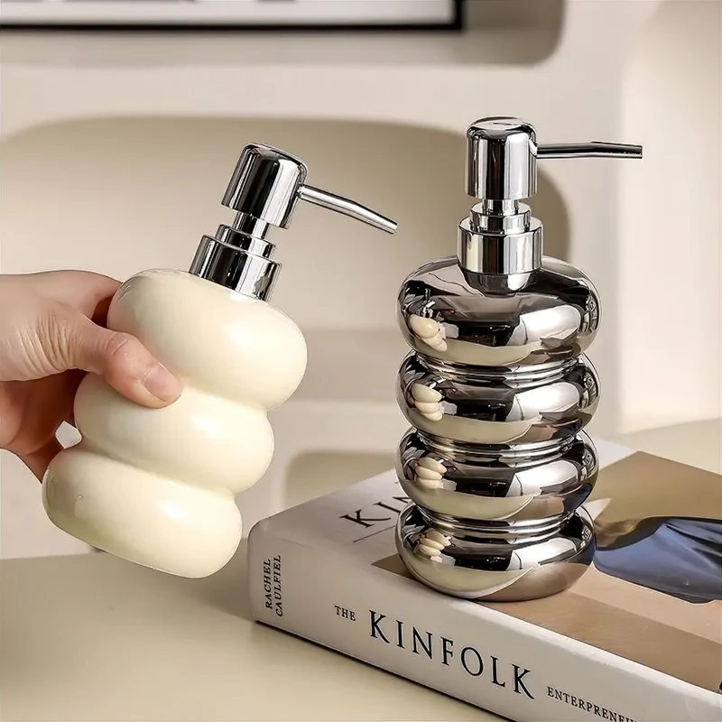 Keramieke Zeepdispenser Bolvorm 400ml Badkamer Keuken | Sansoti