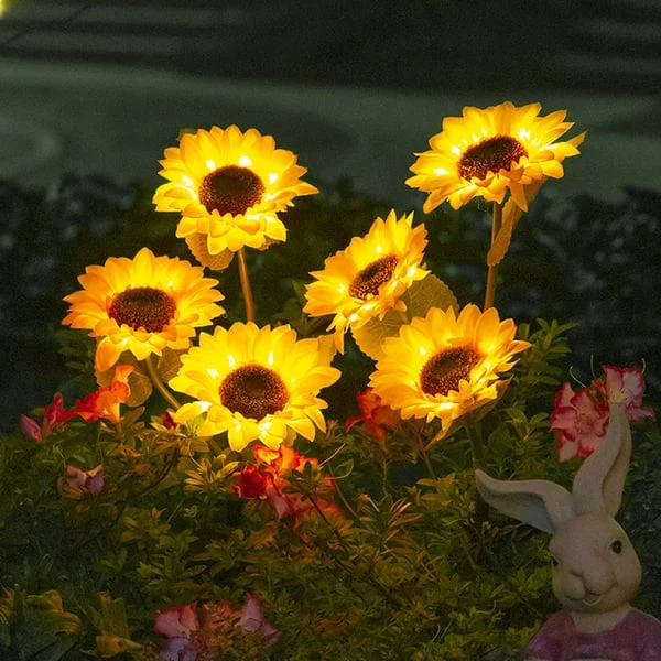Tuinverlichting op Zonne-energie Zonnebloem Design LED Waterdicht IP65 voor Pad Terras Balkon Tuin Decoratief | Sansoti