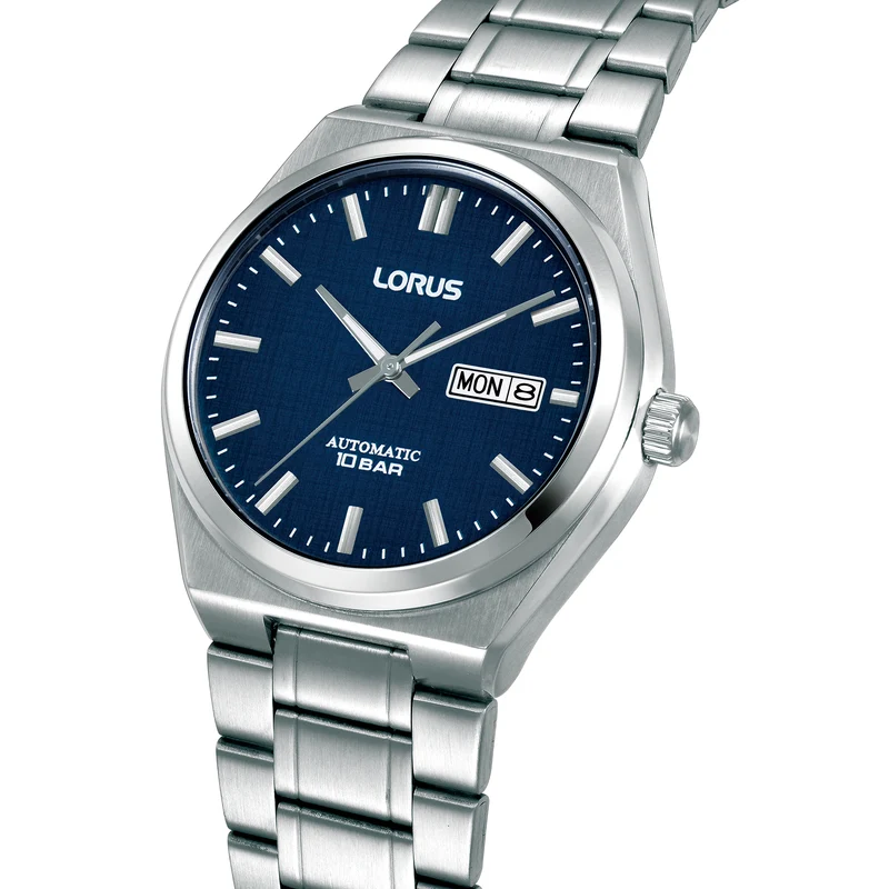 Lorus Classic RL439CX9 Herren Armbanduhr • Automatikwerk mit Datum & Wochentag • Dunkelblaues Zifferblatt