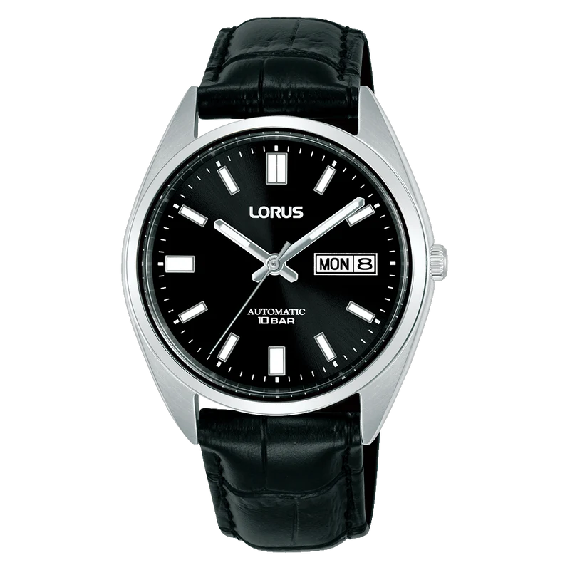 Lorus Classic RL435CX9 Herrenuhr Schwarz • Automatikwerk mit Datum & Tag • Sichtboden