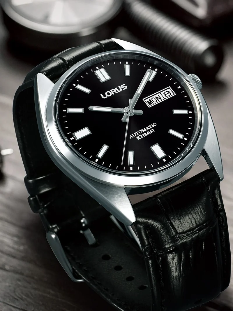 Lorus Classic RL435CX9 Herrenuhr Schwarz • Automatikwerk mit Datum & Tag • Sichtboden