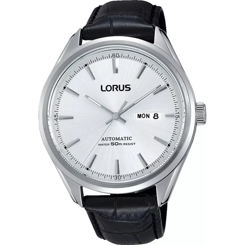 Lorus Dress RL429AX9 Herren Armbanduhr • Automatikwerk • Schwarzes Lederband