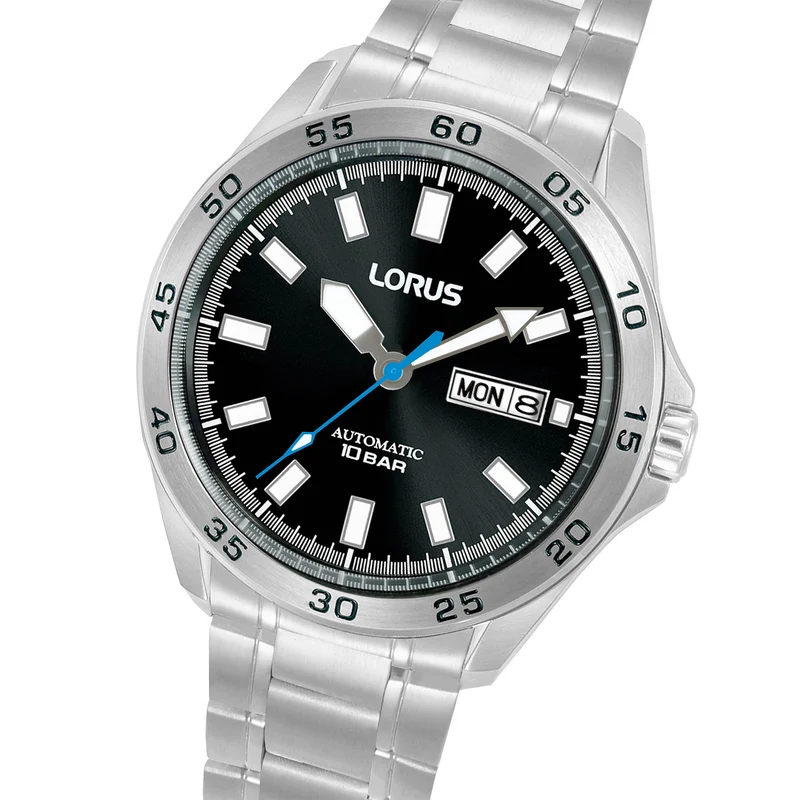 Lorus Sports RL419CX9 Herren Armbanduhr Schwarz • Automatikwerk • Sichtboden