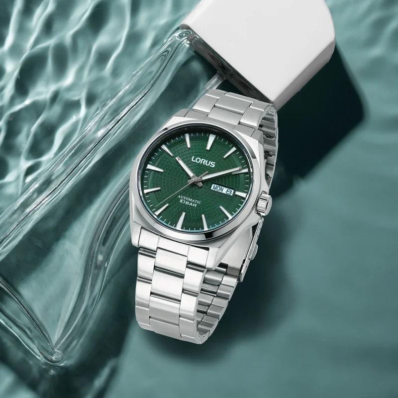 Lorus Sports RL413CX9 Herrenuhr Dunkelgrün • Automatikwerk • Mineralglas